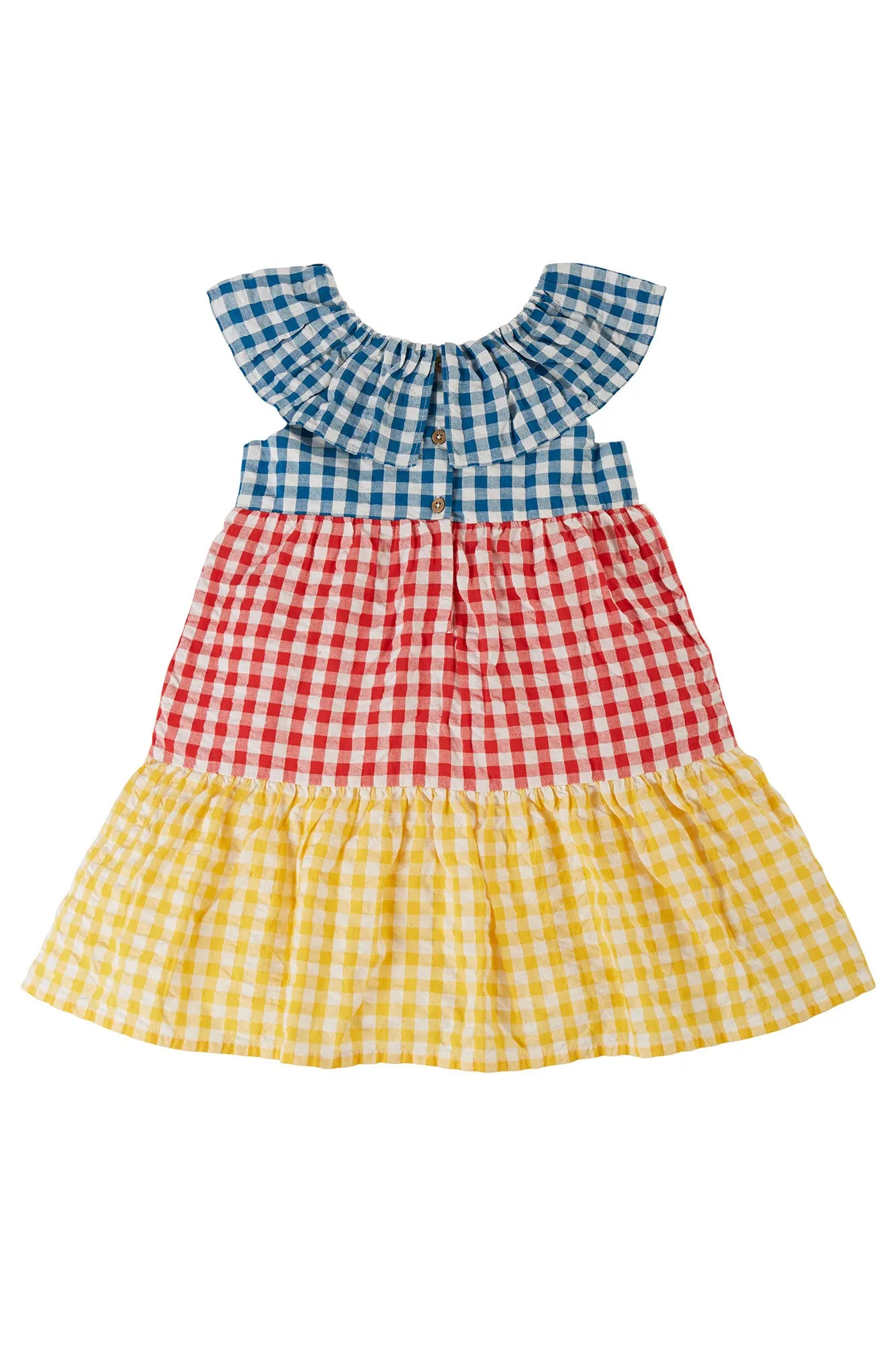 Frugi Nina Ruffle Dress Hotch Potch Check