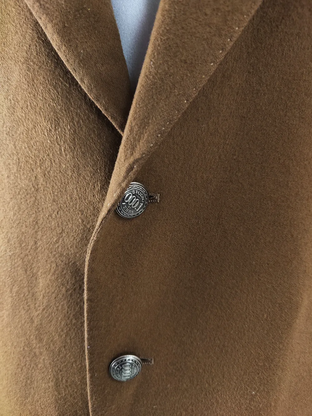 Gianfranco Ferré Vintage Mens Brown Wool & Cashmere Blazer, 1990s