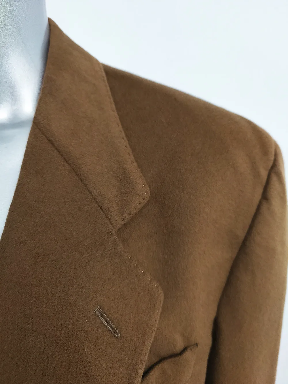 Gianfranco Ferré Vintage Mens Brown Wool & Cashmere Blazer, 1990s