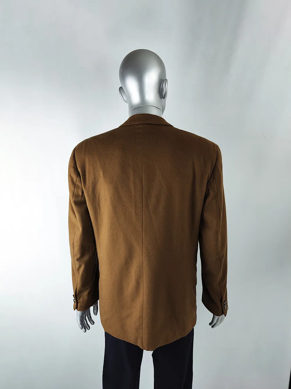 Gianfranco Ferré Vintage Mens Brown Wool & Cashmere Blazer, 1990s