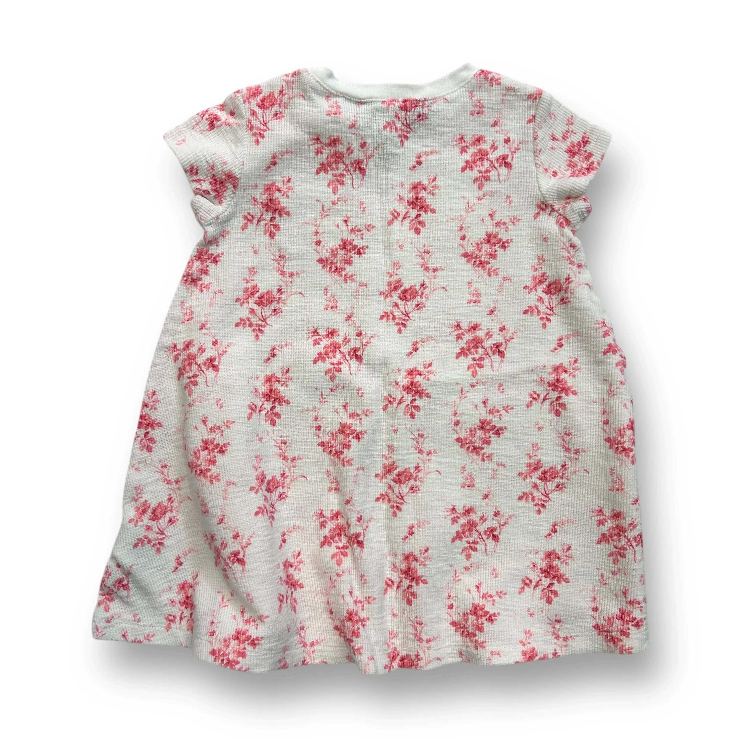 Girls Polo Ralph Lauren Size 2/2T Pink & White Floral Thermal Knit Dress