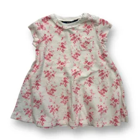 Girls Polo Ralph Lauren Size 2/2T Pink & White Floral Thermal Knit Dress