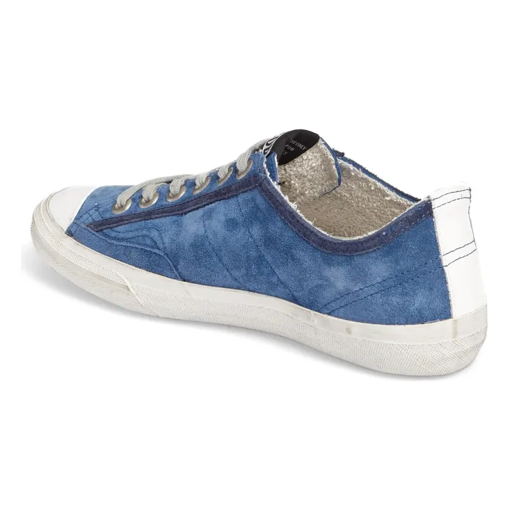 Golden Goose Chic Blue Suede Low-Top Sneakers