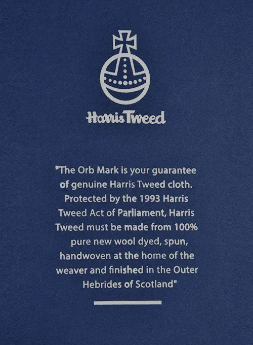 Harris Tweed Blue Checks Pea Coat