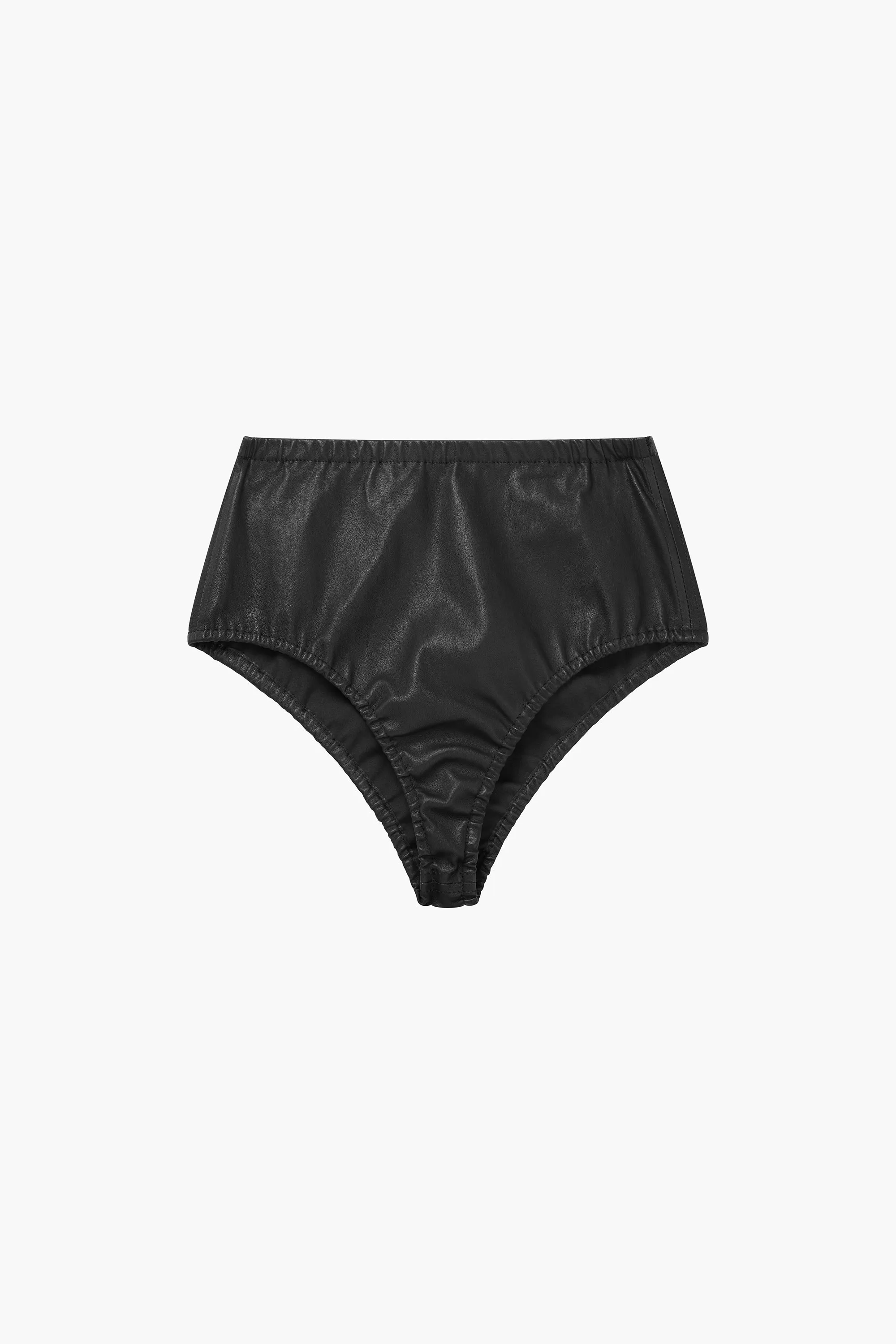 High Waisted Ultra Shorts | Black Leather