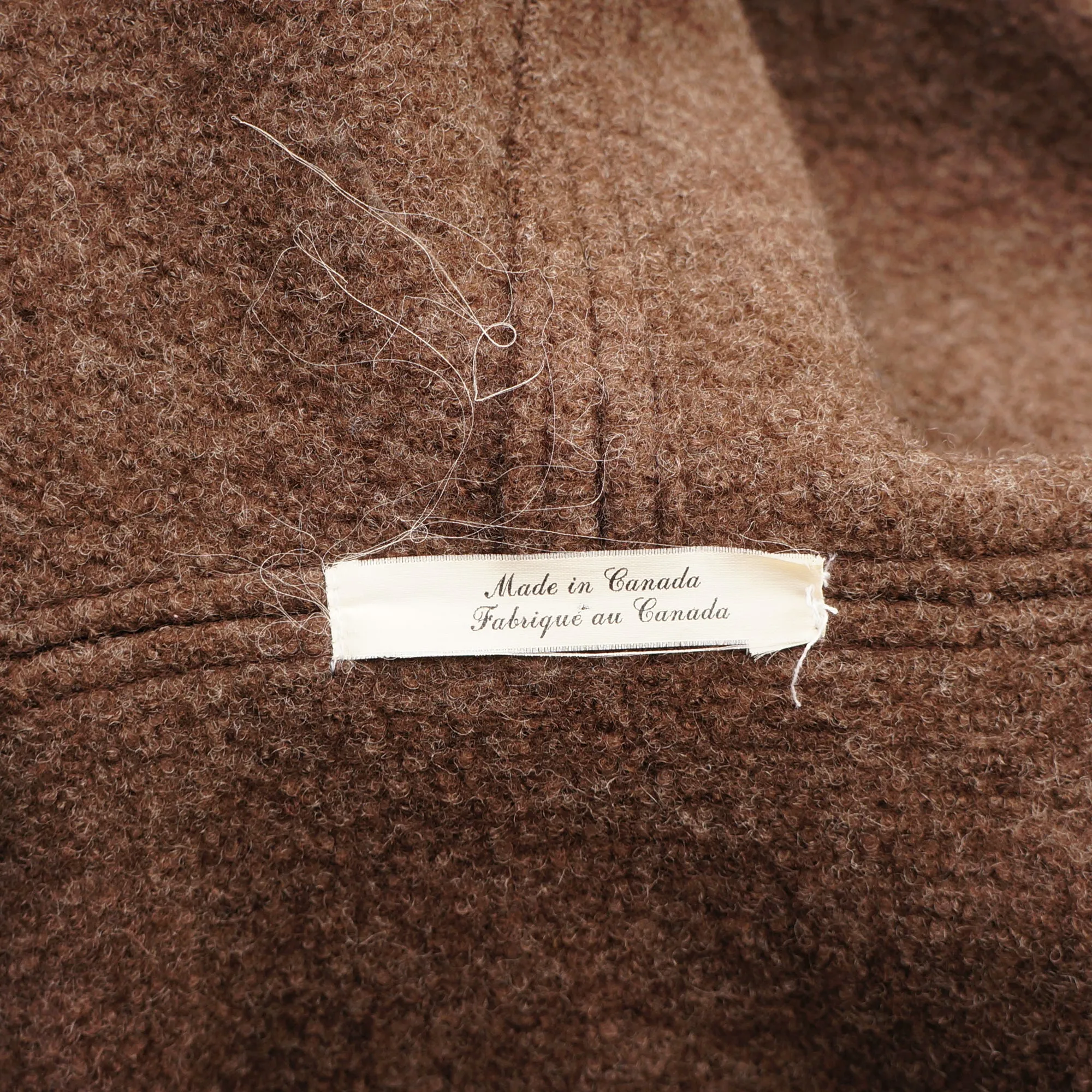 HILARY RADLEY BROWN BOILED WOOL HOODED COAT