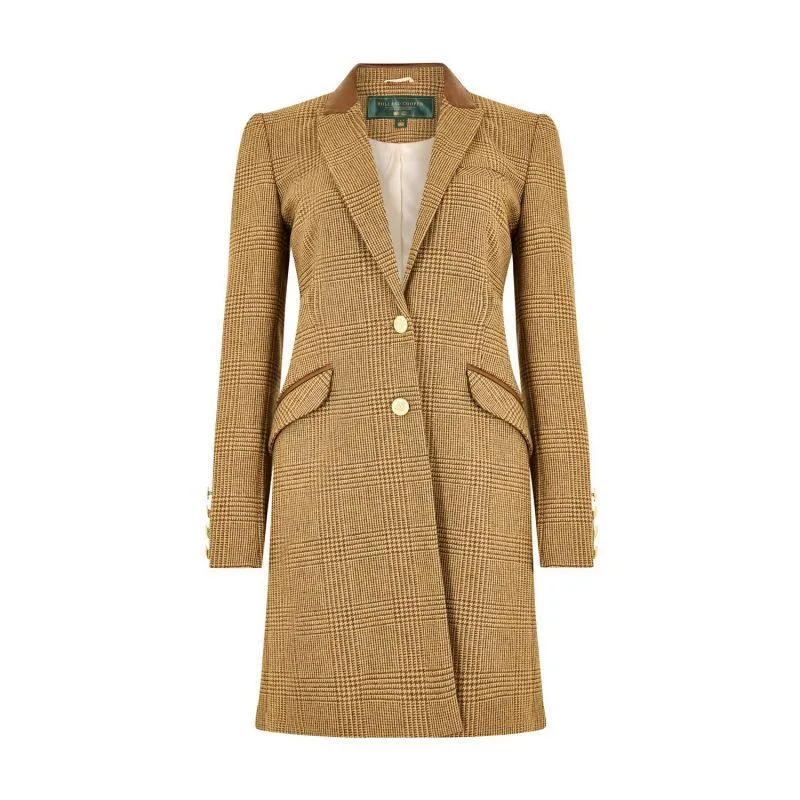 Holland Cooper Kempton Ladies Tweed Coat - Tawny