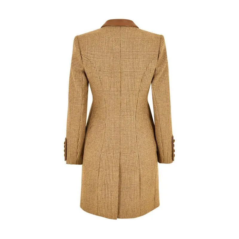 Holland Cooper Kempton Ladies Tweed Coat - Tawny