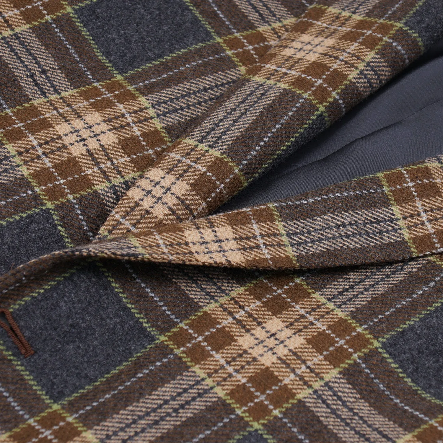 Isaia Tartan Cashmere and Wool Sport Coat