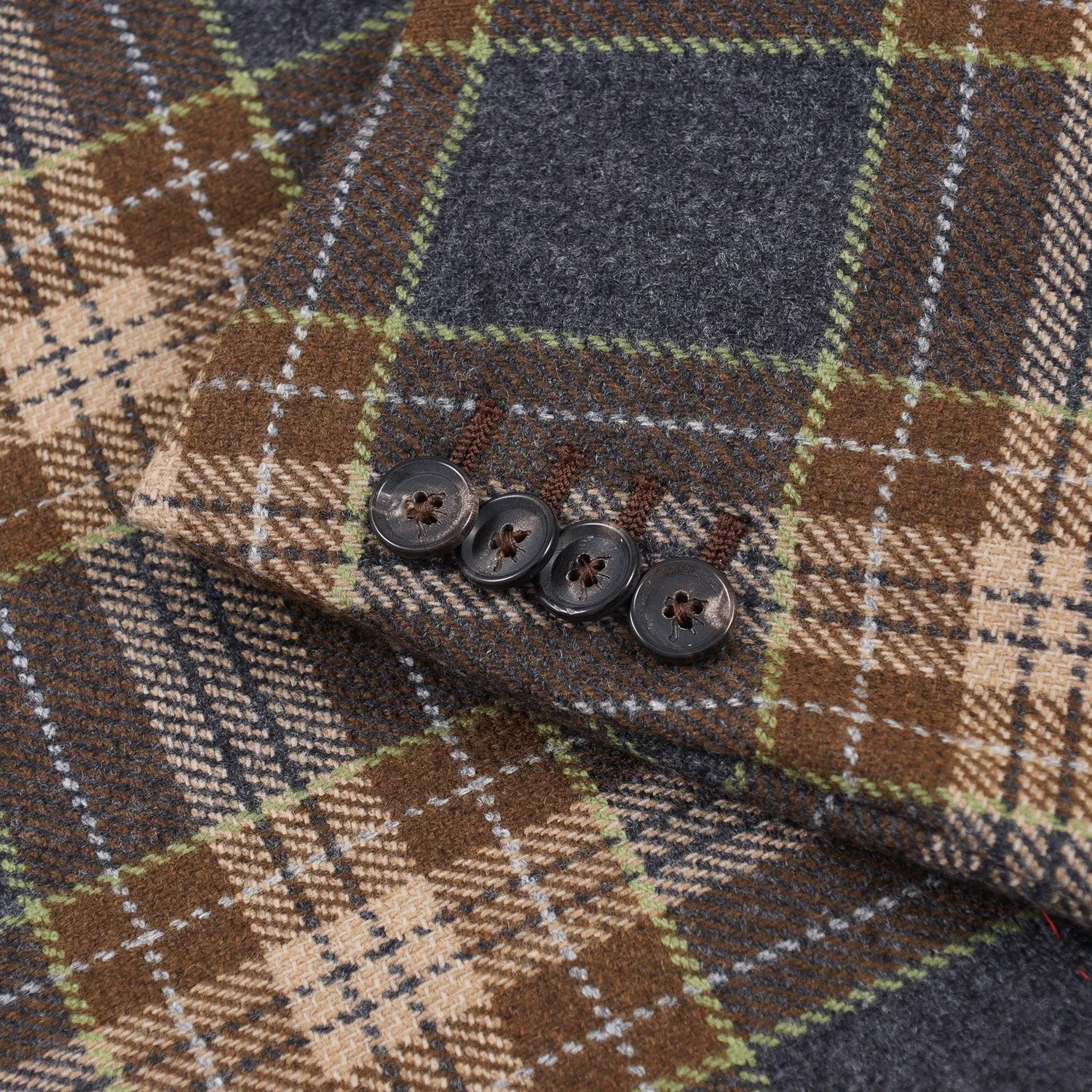 Isaia Tartan Cashmere and Wool Sport Coat