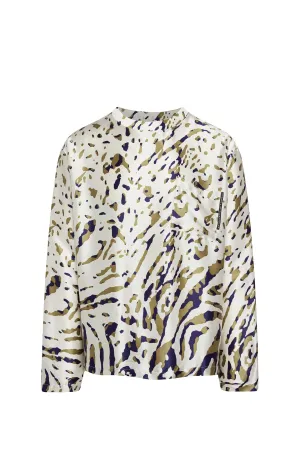 James Abstract Animal Long Sleeve Top