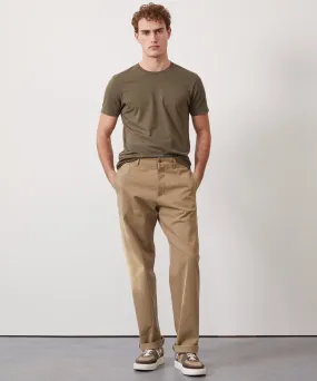 Japanese Relaxed Fit Selvedge Chino in Khaki