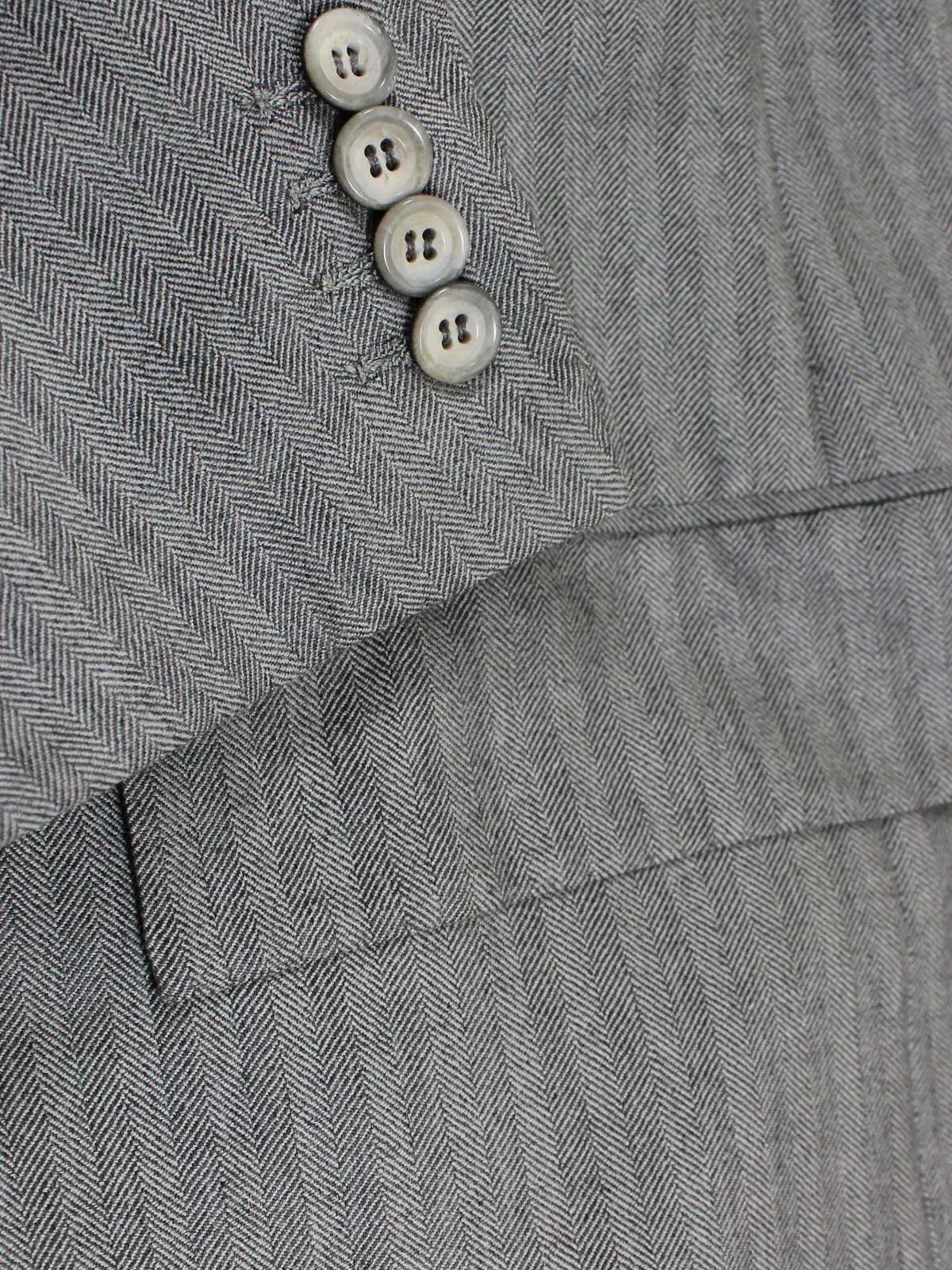 Kiton Sport Coat Gray Herringbone Cashmere Vicuña Silk EUR 53/ US 42 L REDUCED - SALE