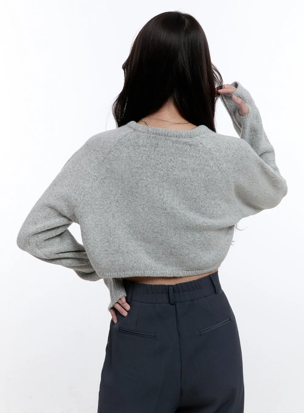 Knit Cropped Sweater ON418