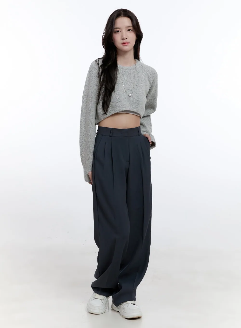 Knit Cropped Sweater ON418