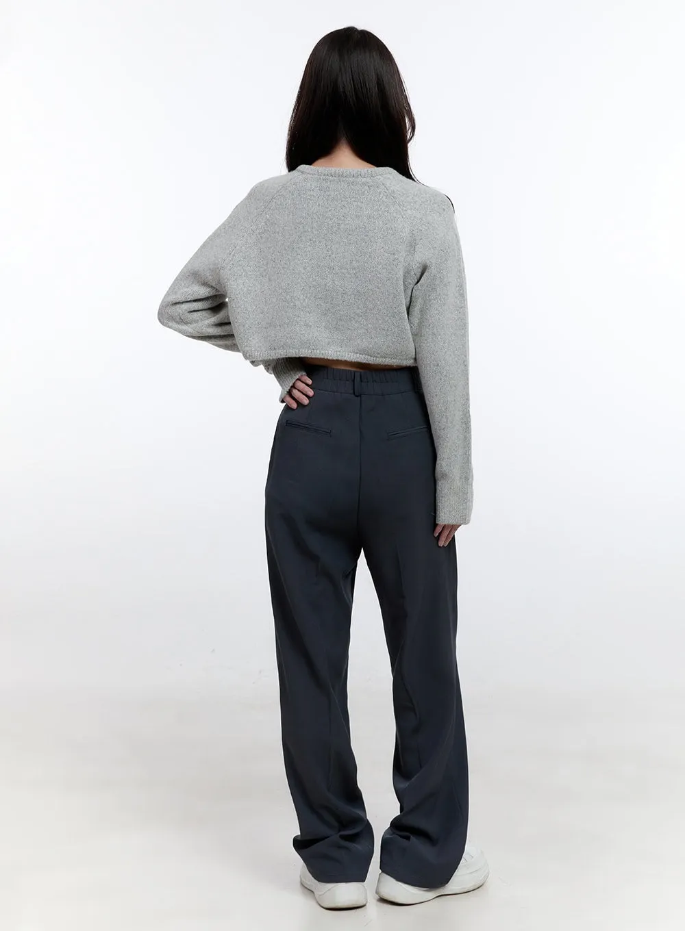 Knit Cropped Sweater ON418