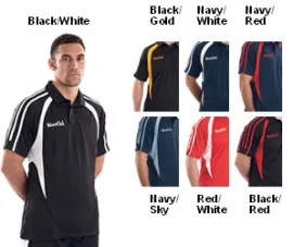 KOOGA  PRO TECHNOLOGY TEAMWEAR RUGBY TRAINING/LEISURE POLO BLACK/GOLD