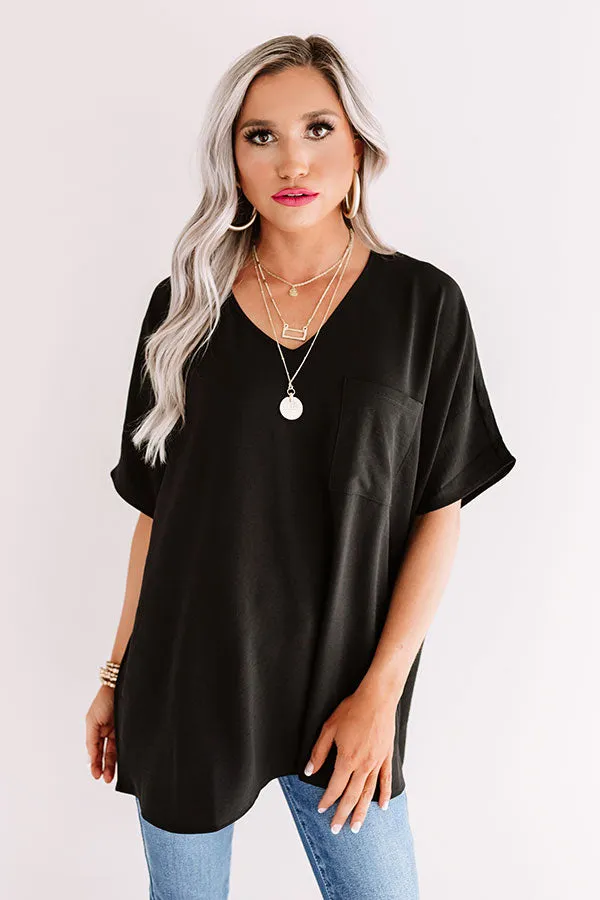 L.A. Lifestyle Shift Top In Black