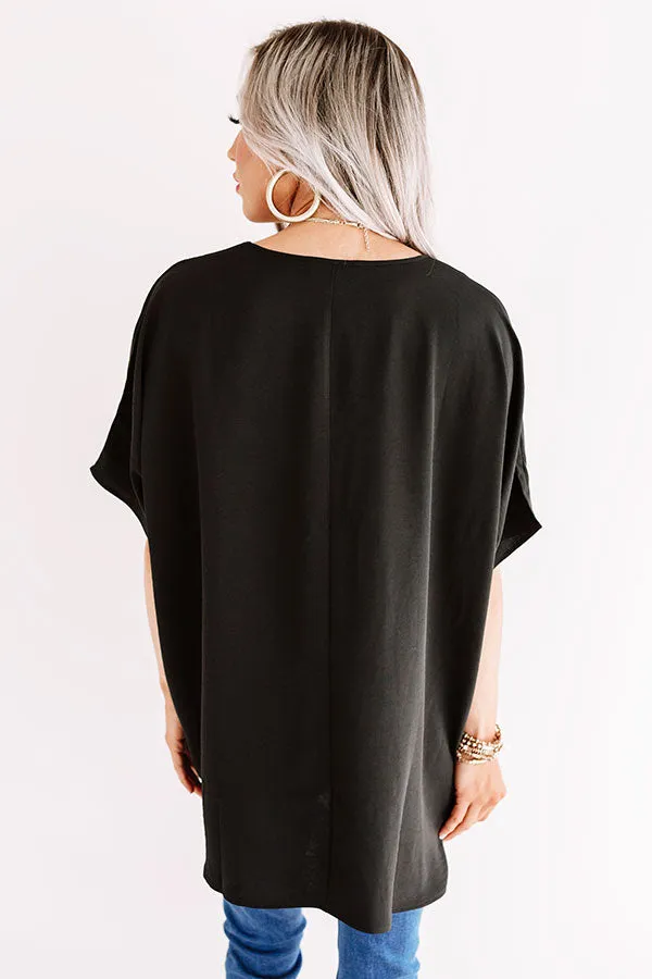 L.A. Lifestyle Shift Top In Black