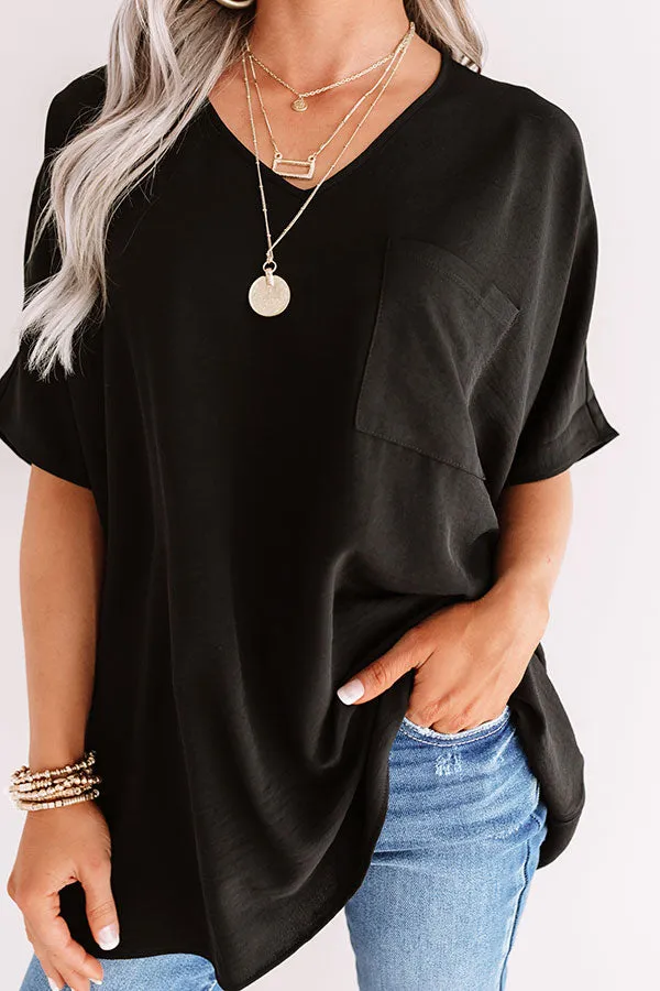 L.A. Lifestyle Shift Top In Black