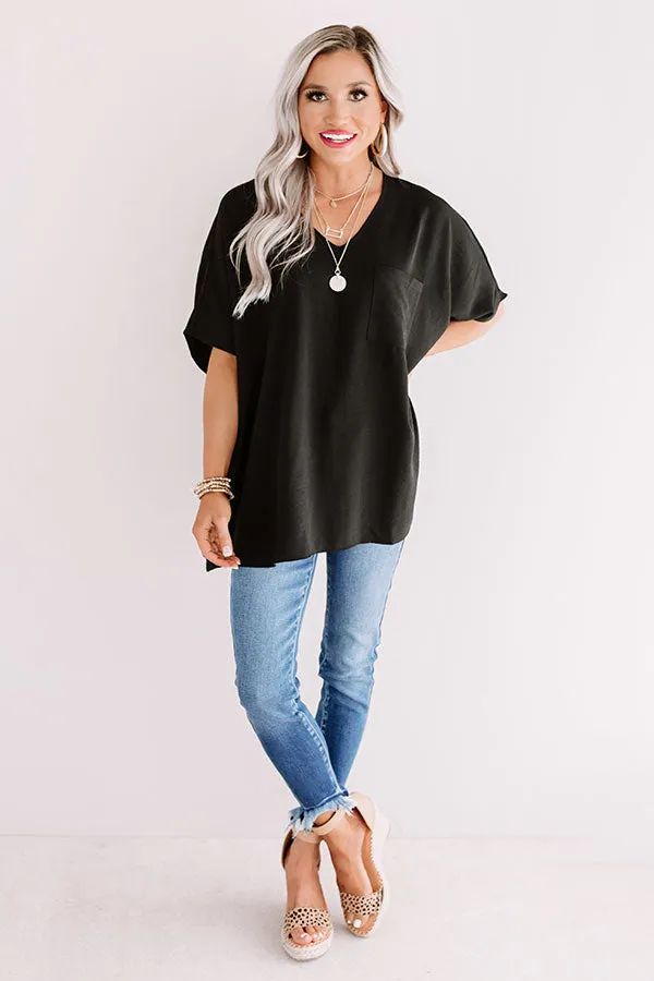 L.A. Lifestyle Shift Top In Black