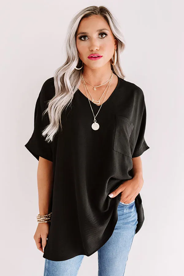 L.A. Lifestyle Shift Top In Black