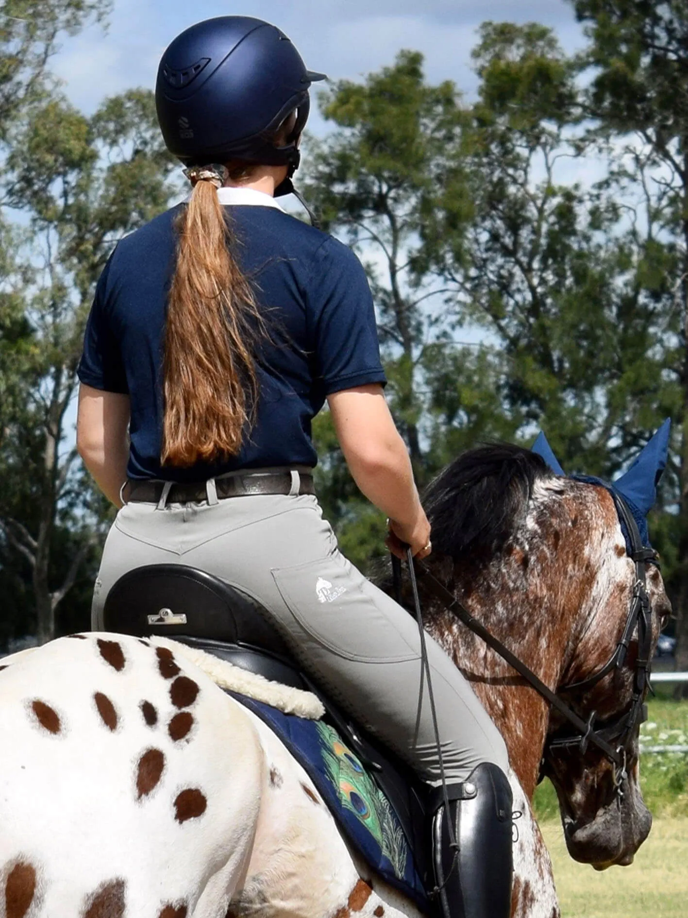 Ladies cool show shirt - Navy & white