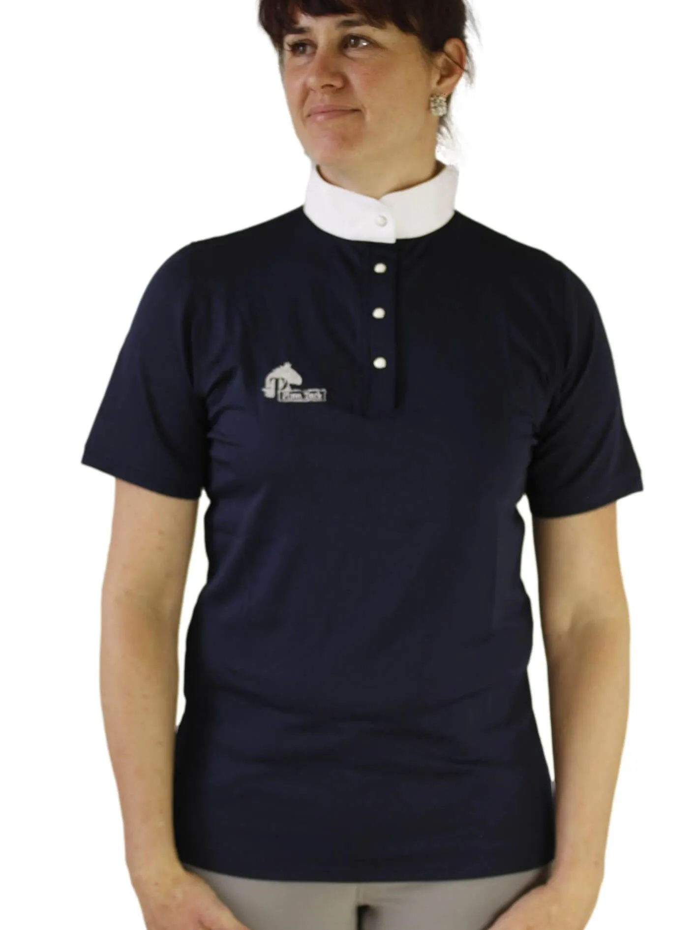 Ladies cool show shirt - Navy & white