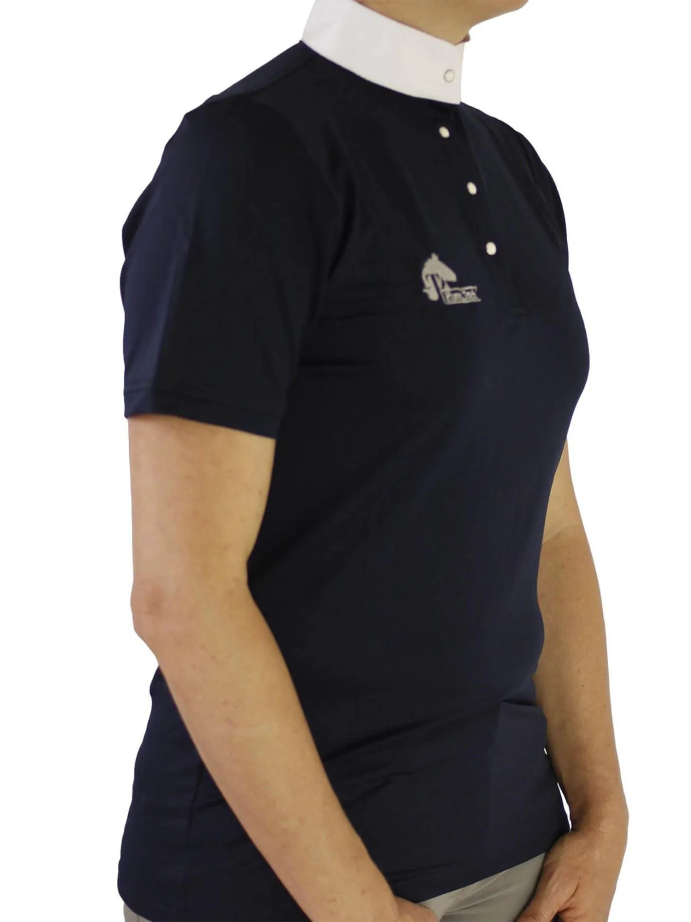 Ladies cool show shirt - Navy & white