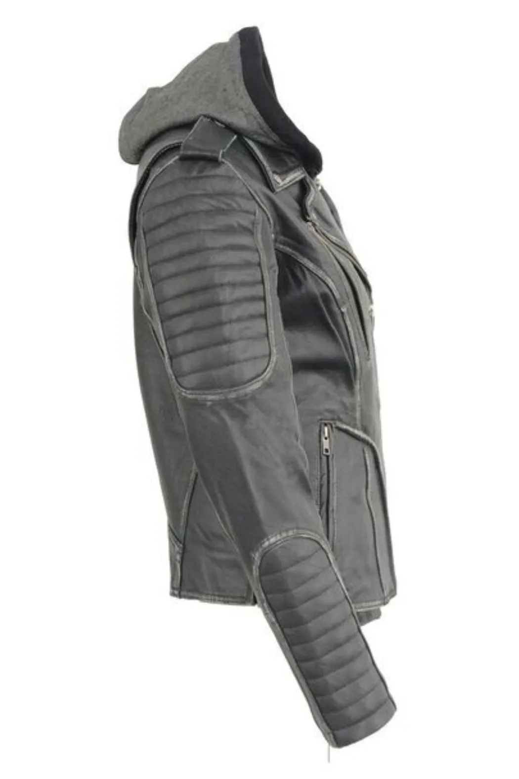 Ladies Distressed Jacket with Hood #2516