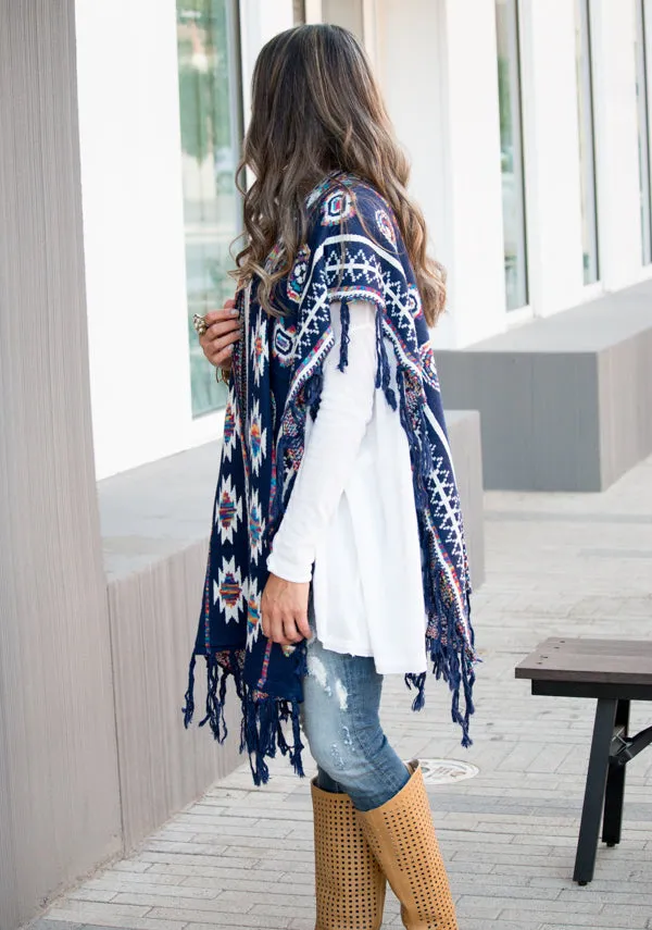 Long Sweater Poncho