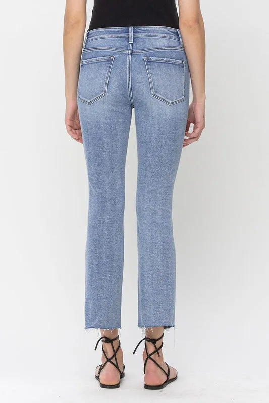 Mid Rise Kick Flare Jeans