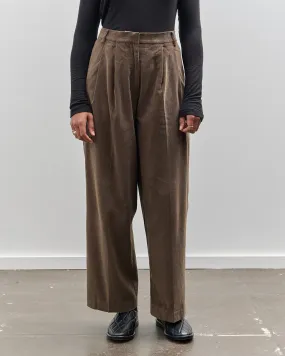 Mijeong Park Thin Cord Wide Leg Pants, Light Brown