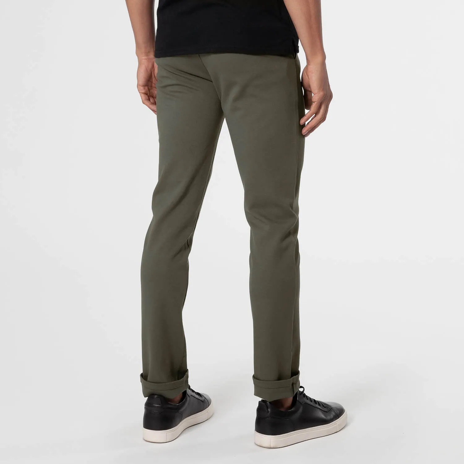 Military Green Slim Comfort Knit Chino Pant