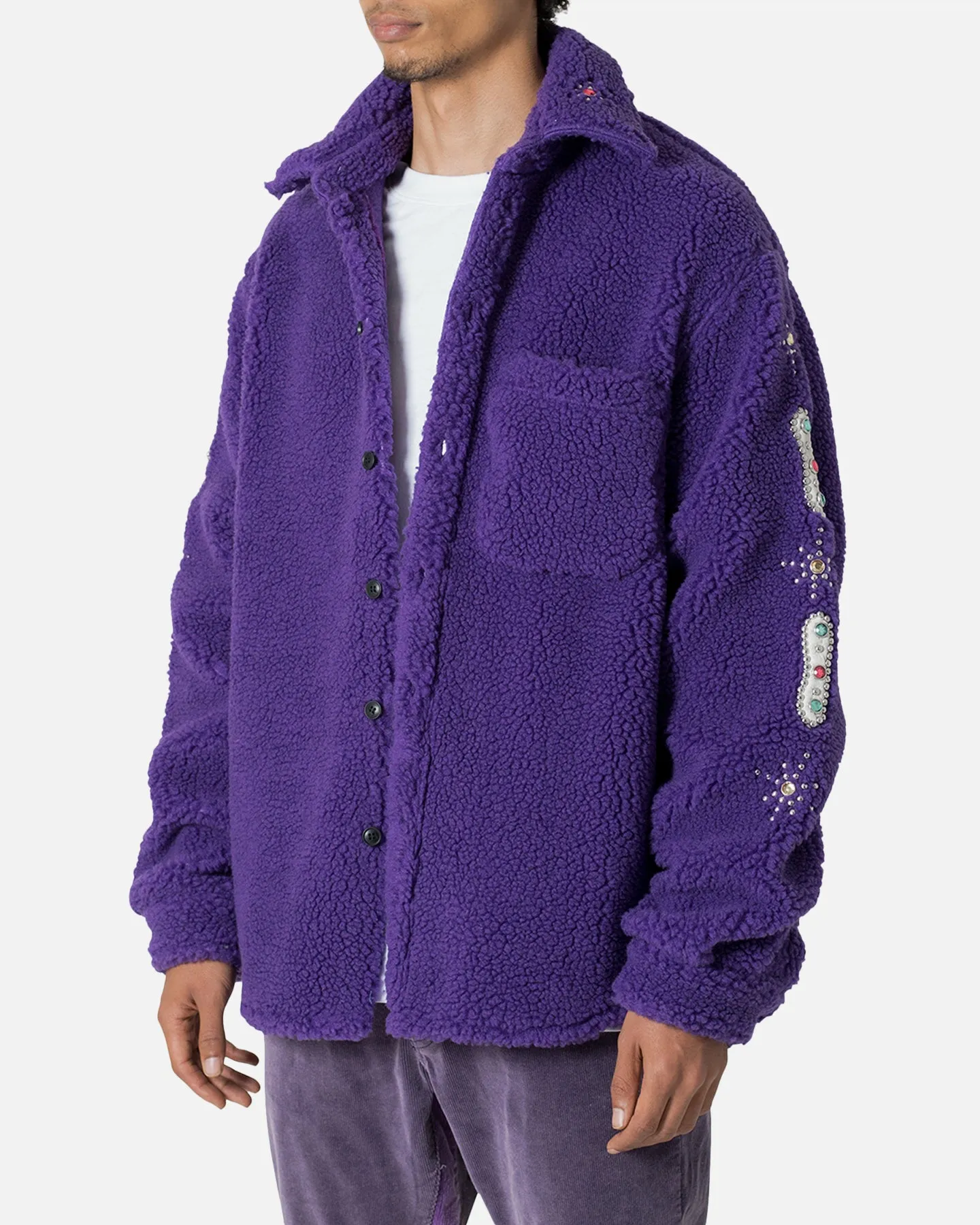 MNML Jewel Sherpa Jacket Purple