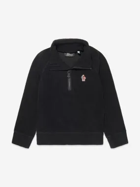 Moncler Enfant Moncler Grenoble Kids Half Zip Ski Sweatshirt in Black