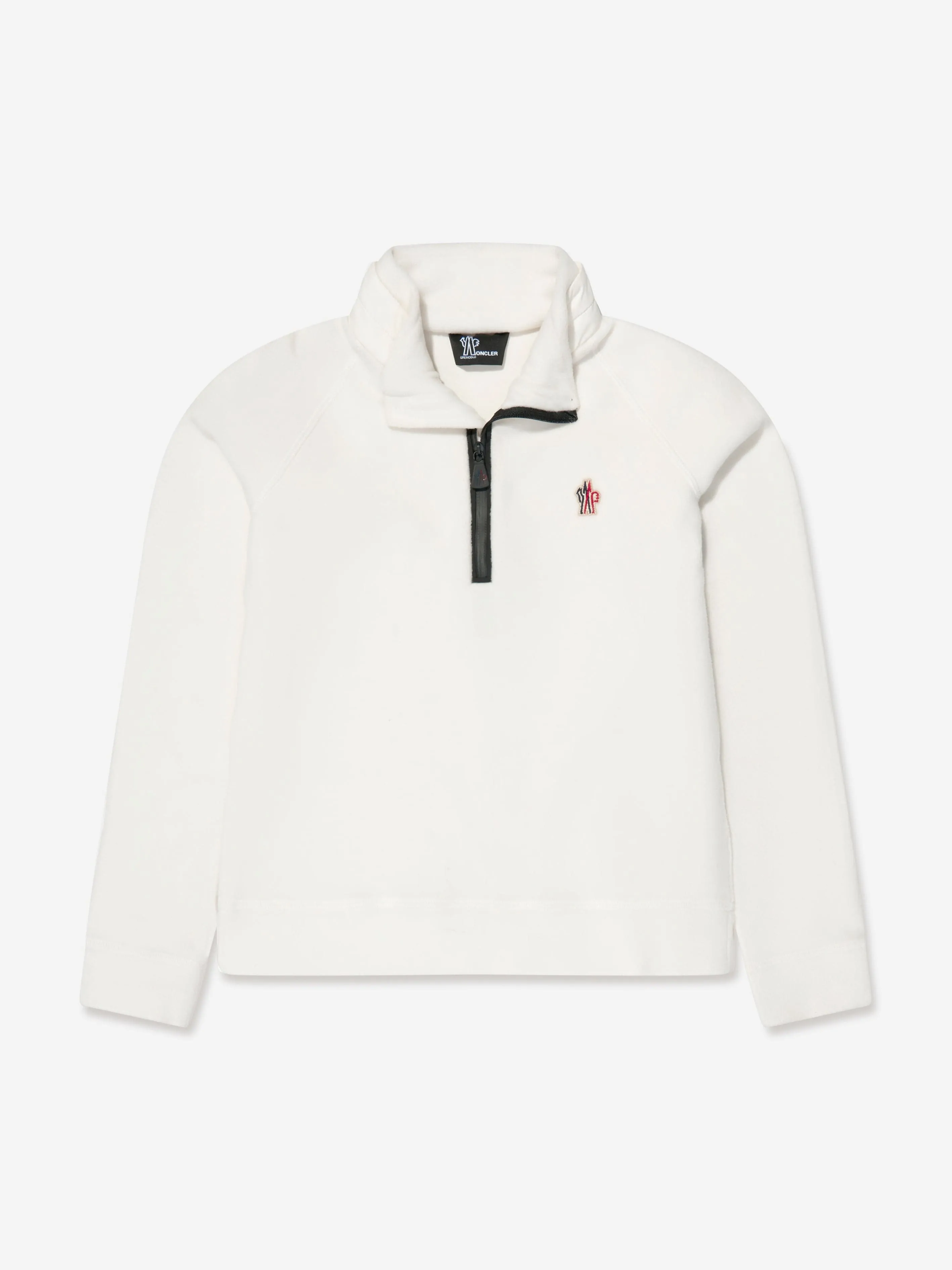 Moncler Enfant Moncler Grenoble Kids Half Zip Ski Sweatshirt in White