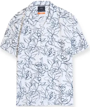 Monterey Leaf Print Camp Shirt