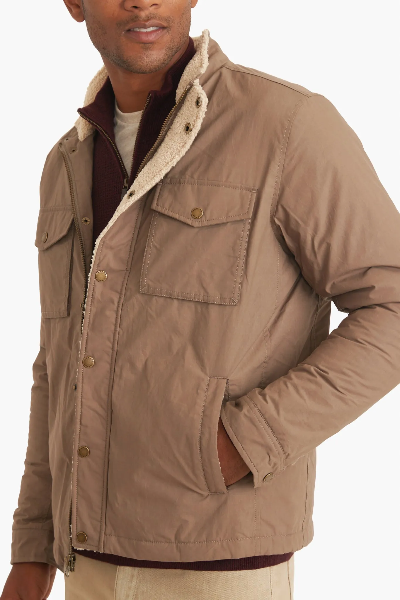 Morel Sherpa Lined Wax Canvas Jacket