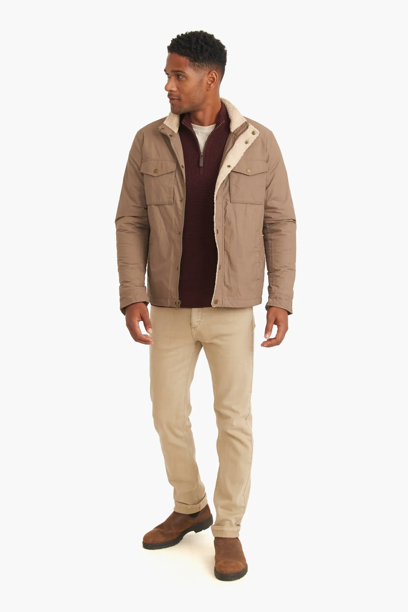 Morel Sherpa Lined Wax Canvas Jacket