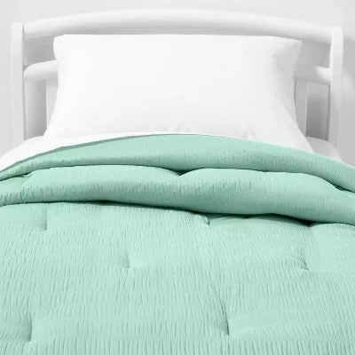 New - Toddler Seersucker Comforter Set Mint - Pillowfort