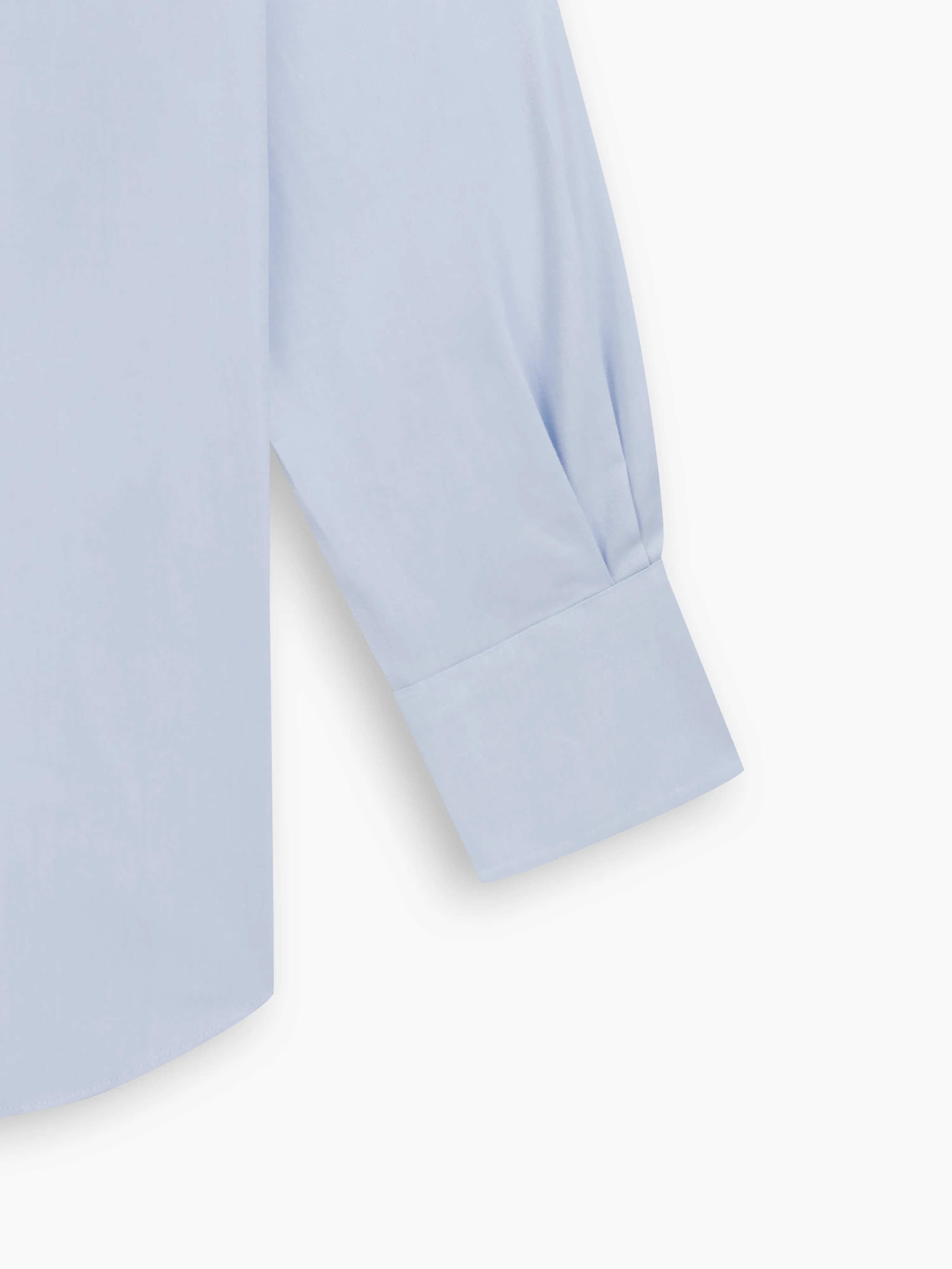 Non-Iron Light Blue Twill Super Fitted Single Cuff Classic Collar Shirt