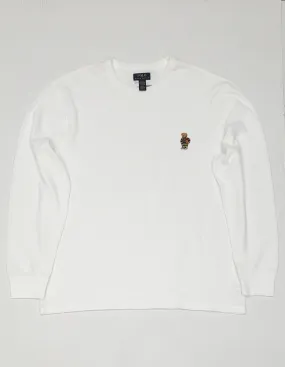 Nwt Polo Ralph Lauren White Basketball Bear Thermal