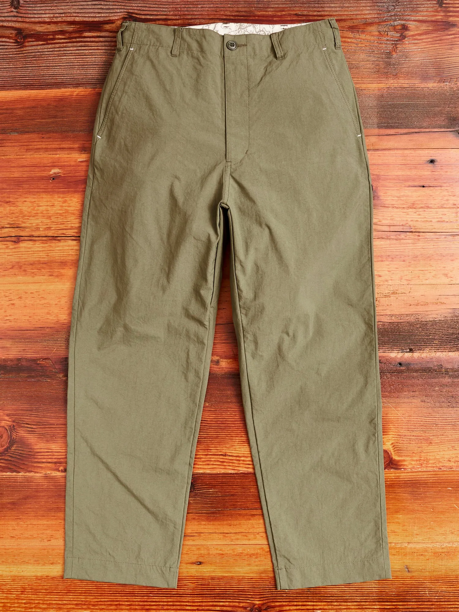 Nylon Chino Pants in Khaki