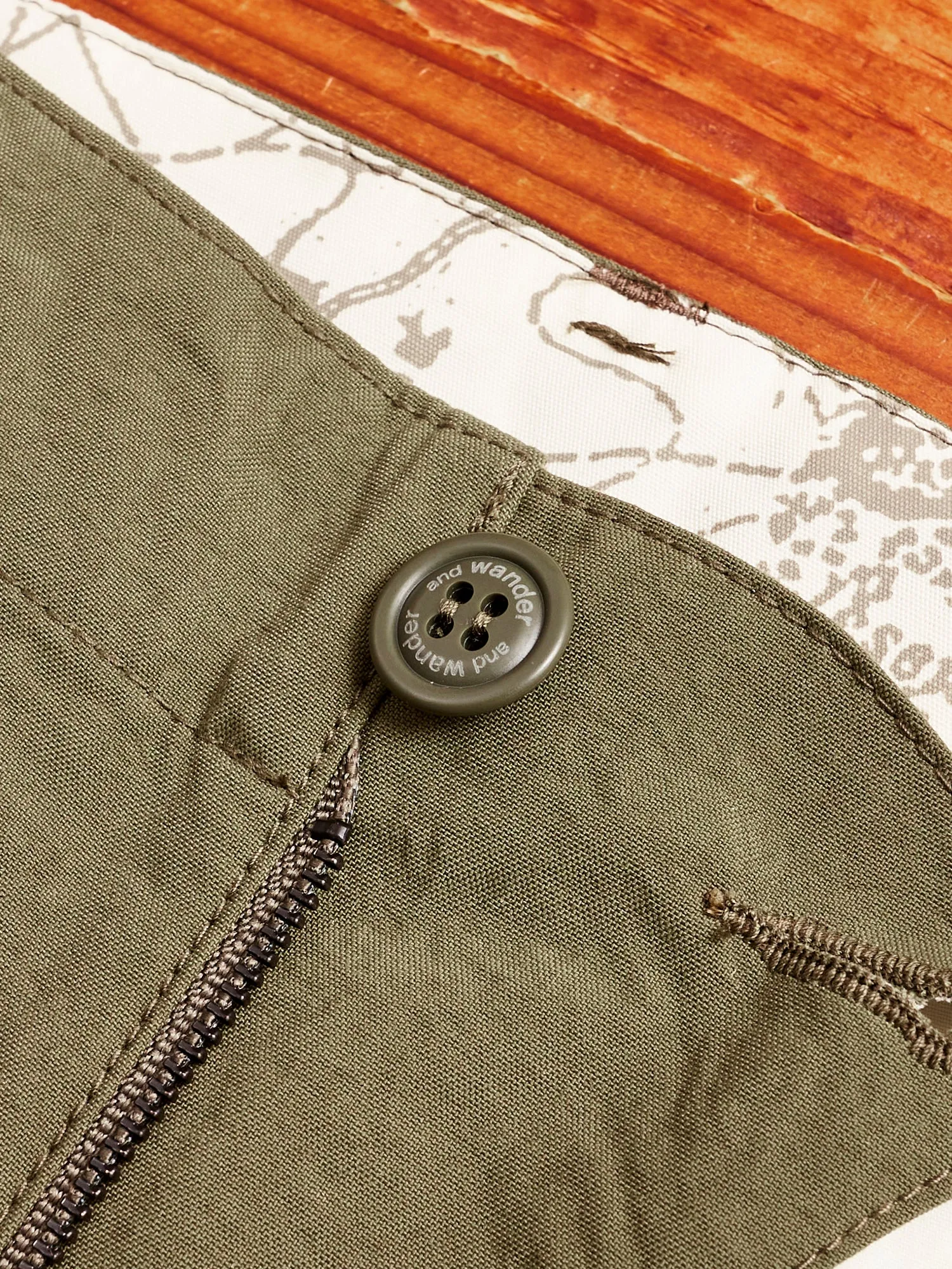 Nylon Chino Pants in Khaki