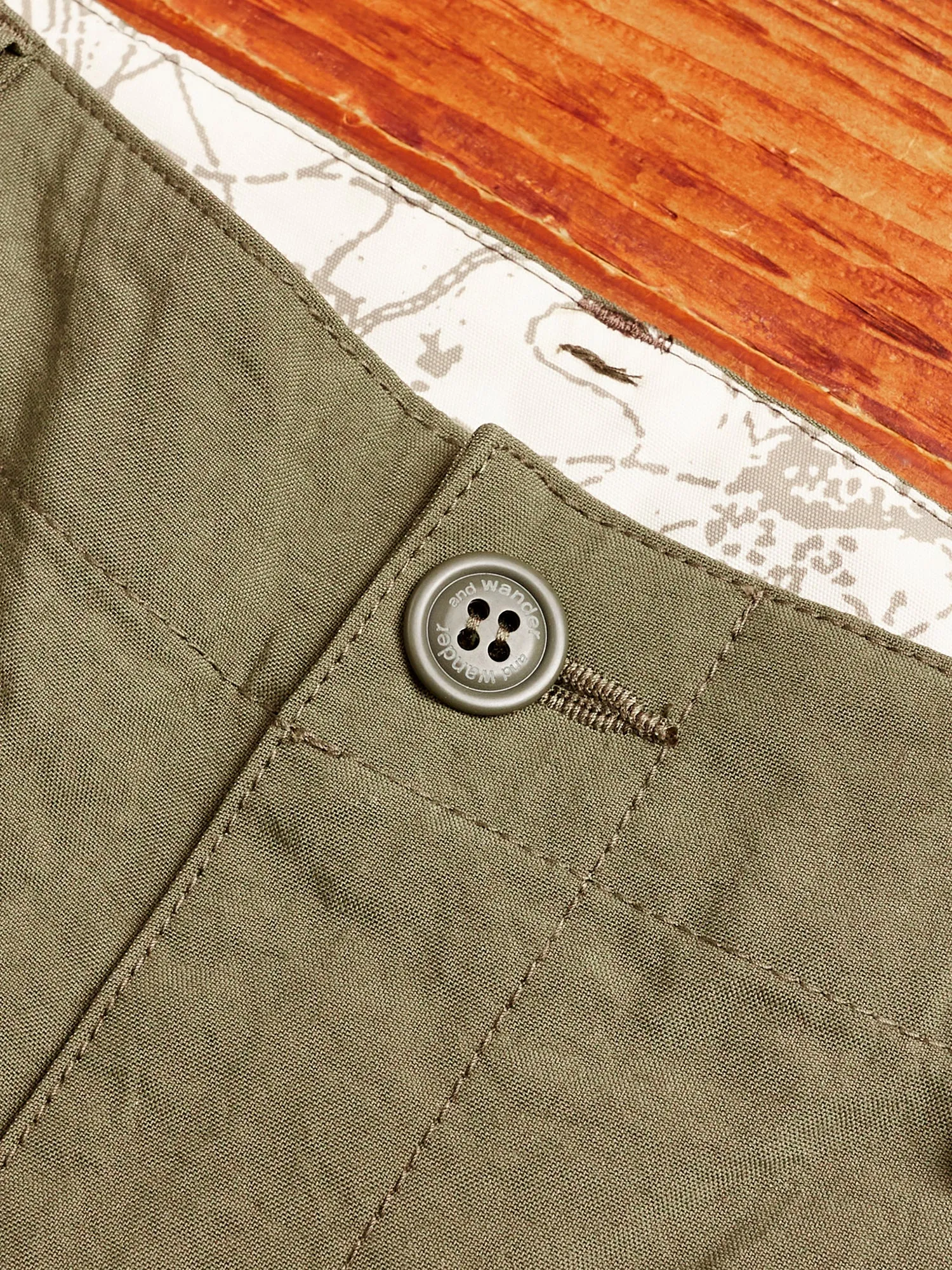 Nylon Chino Pants in Khaki