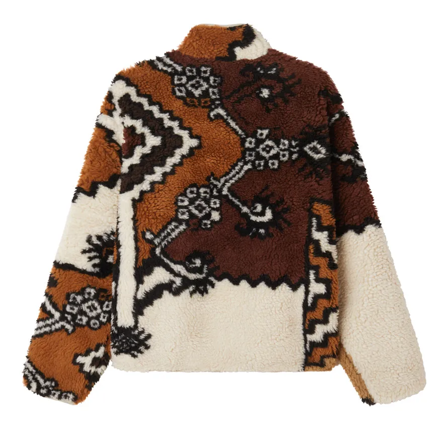 Obey Moroccan Rug Sherpa Jacket Brown Multi 121800575 BWM