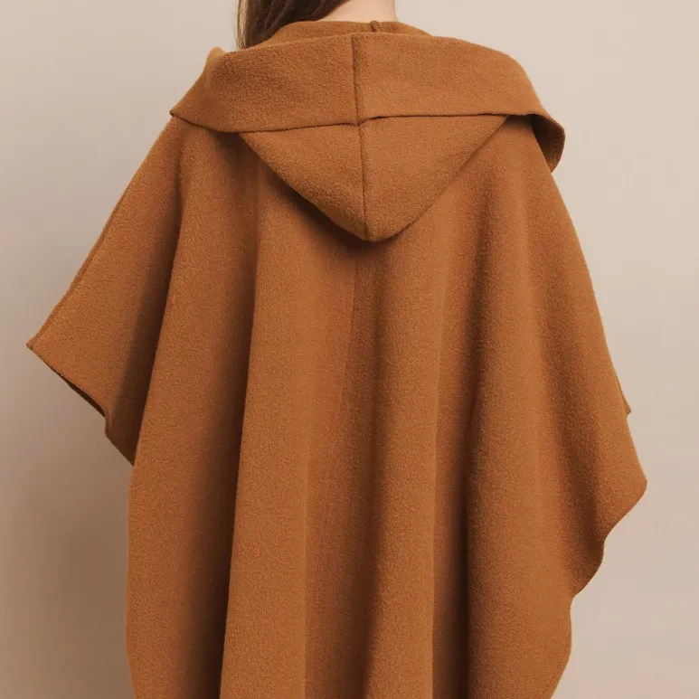 Oh So Warm Oversized Soft Knit Hooded Poncho Coat