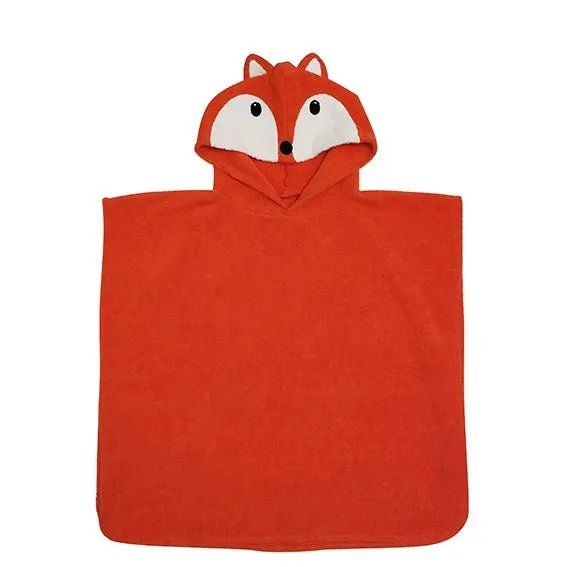 Organic Cotton Bath Poncho - Fox