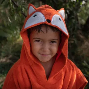 Organic Cotton Bath Poncho - Fox